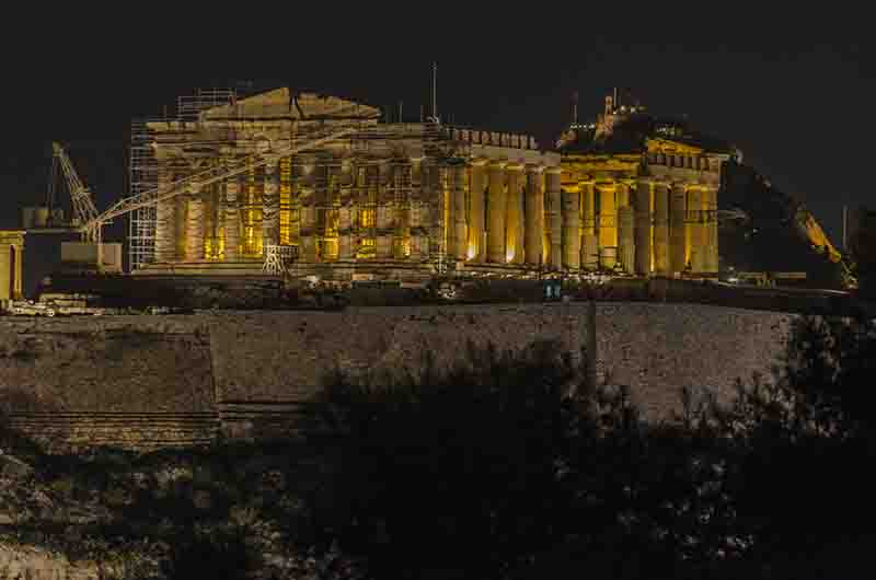 46 - Grecia - Atenas - La Acropolis - imagen nocturna